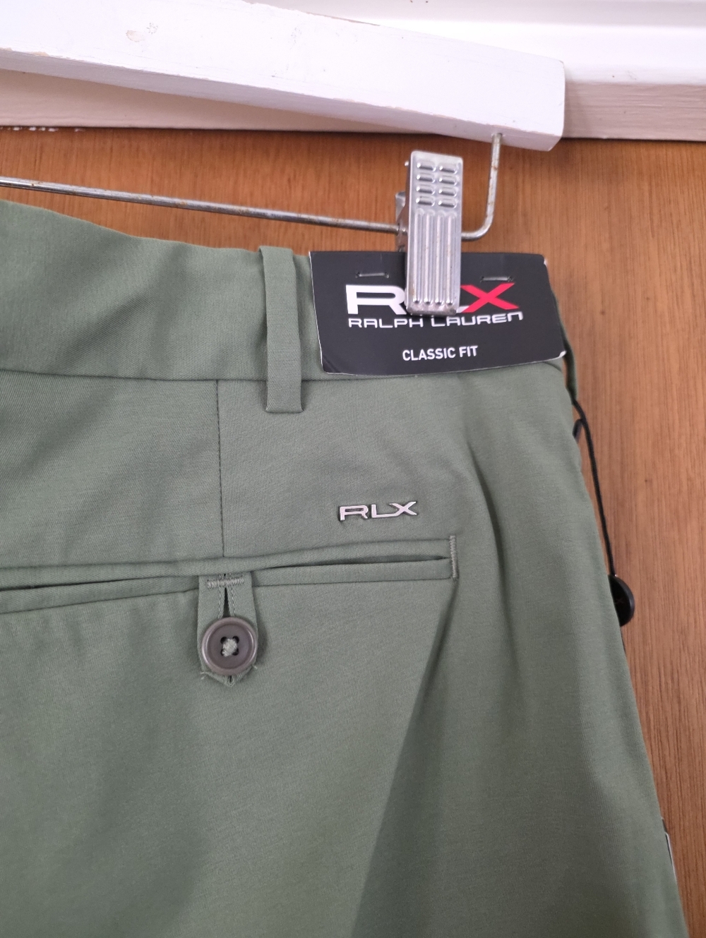 RLX Ralph Lauren Olive Green Men’s Performance Flat-Front Shorts Size 36 Nwt - Picture 4 of 9